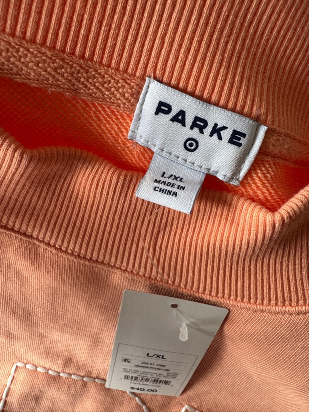 Parke x Target | Women's Mockneck Pullover Sweatshirt | Peach Orange L/XL NWT! - Picture 4 of 13
